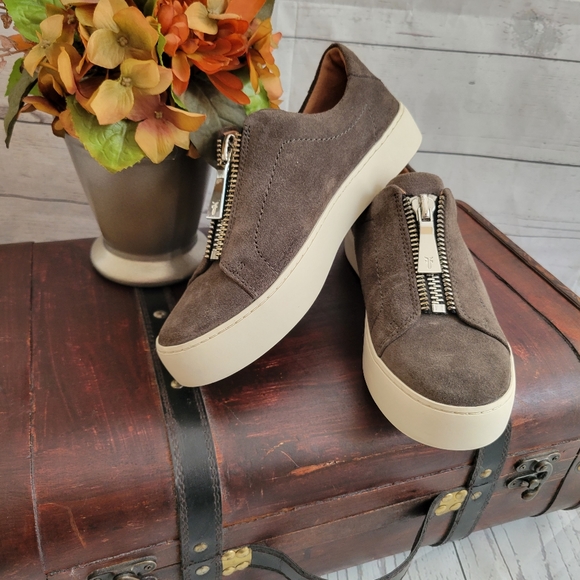 Frye Lena Low Top Zip Sneaker - Picture 1 of 9